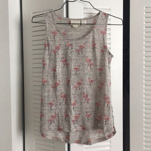 Linen Flamingo Tank